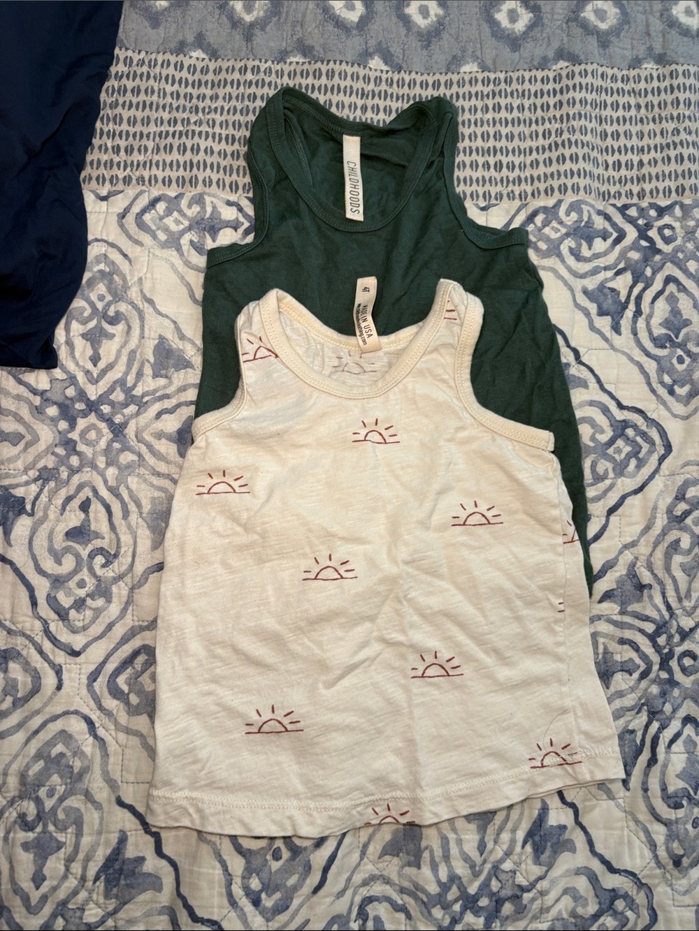 Childhoods Clothing Sunrise and Green Tank